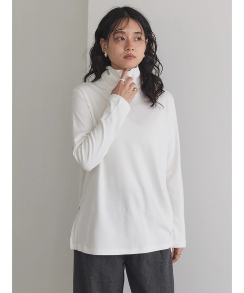 AMERICAN HOLIC(アメリカンホリック)の「ポカポカタートルプルオーバー(Tシャツ/カットソー・レディース・アイボリー/オフホワイト/ブラック/グリーン・L/M)」の7枚目の写真