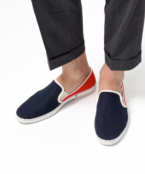 ABAHOUSE(アバハウス)の「【Rivieras】メッシュスリッポン(スリッポン・メンズ・ネイビー/レッド・42/44/40/43/41)」の14枚目の写真