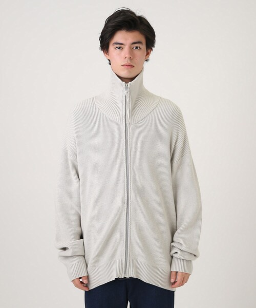 tk.TAKEO KIKUCHI（ティーケータケオキクチ）の「◆モチモチドライバーズニットカーディガン（ニット/セーター・メンズ・グリーン/ライトグレー/ブラック・02/03）」の5枚目の写真