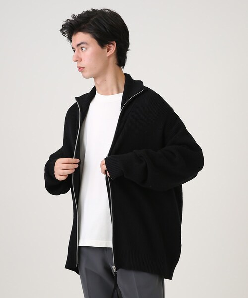 tk.TAKEO KIKUCHI（ティーケータケオキクチ）の「◆モチモチドライバーズニットカーディガン（ニット/セーター・メンズ・グリーン/ライトグレー/ブラック・02/03）」の12枚目の写真