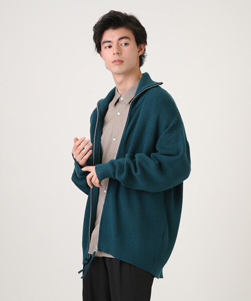 tk.TAKEO KIKUCHI（ティーケータケオキクチ）の「◆モチモチドライバーズニットカーディガン（ニット/セーター・メンズ・グリーン/ライトグレー/ブラック・02/03）」の16枚目の写真