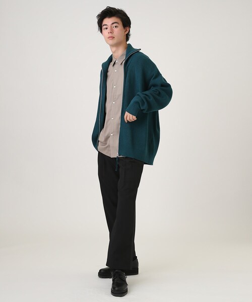 tk.TAKEO KIKUCHI（ティーケータケオキクチ）の「◆モチモチドライバーズニットカーディガン（ニット/セーター・メンズ・グリーン/ライトグレー/ブラック・02/03）」の18枚目の写真