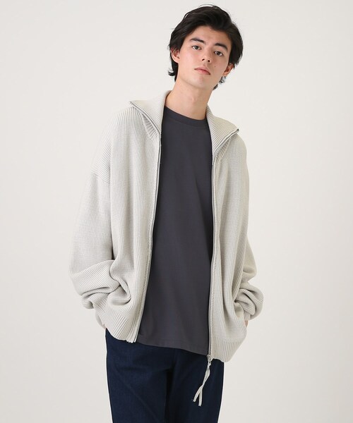 tk.TAKEO KIKUCHI（ティーケータケオキクチ）の「◆モチモチドライバーズニットカーディガン（ニット/セーター・メンズ・グリーン/ライトグレー/ブラック・02/03）」の20枚目の写真