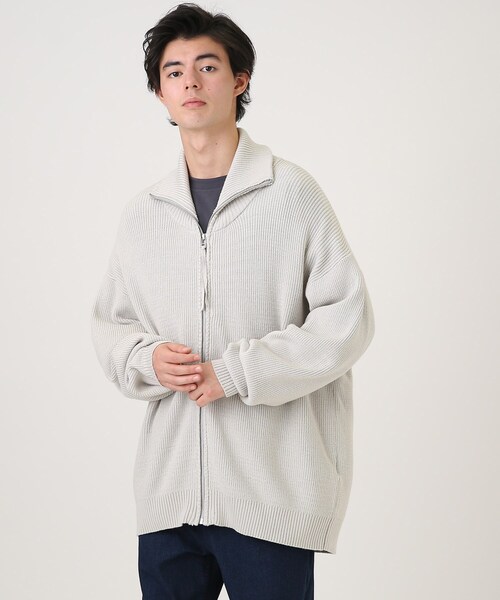 tk.TAKEO KIKUCHI（ティーケータケオキクチ）の「◆モチモチドライバーズニットカーディガン（ニット/セーター・メンズ・グリーン/ライトグレー/ブラック・02/03）」の21枚目の写真