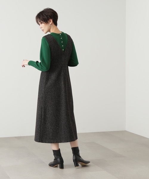 N.（N. Natural Beauty Basic）（エヌエヌナチュラルビューティーベーシック）の「【追加生産】◆パールボタンニットカーディガン（カーディガン/ボレロ・レディース・ネイビー/オフホワイト/グリーン/ブルーグレー/イエロー・MEDIUM）」の19枚目の写真