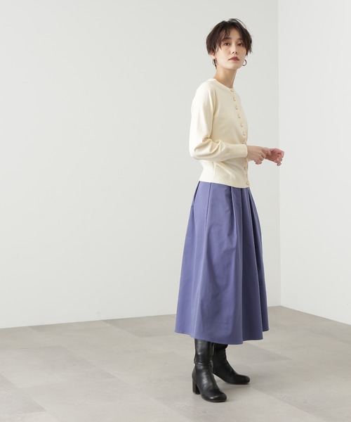 N.（N. Natural Beauty Basic）（エヌエヌナチュラルビューティーベーシック）の「【追加生産】◆パールボタンニットカーディガン（カーディガン/ボレロ・レディース・ネイビー/オフホワイト/グリーン/ブルーグレー/イエロー・MEDIUM）」の17枚目の写真