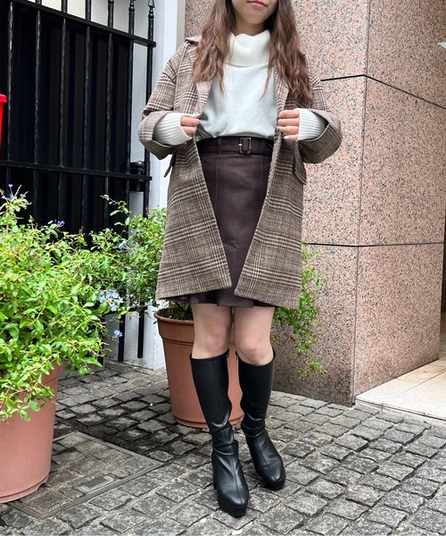 TORTE（トルテ）の「チェック柄チェスターコート（チェスターコート・レディース・グレー/ブラウン・FREE）」の11枚目の写真