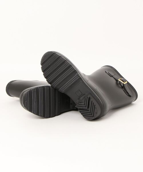 minia（ミニア）の「サイドベルトレインブーツ（レインシューズ・レディース・ブラック/ダークブラウン・S/M/L）」の3枚目の写真