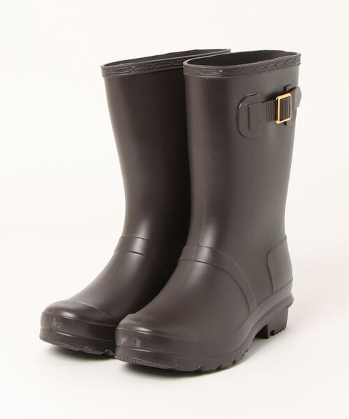 minia（ミニア）の「サイドベルトレインブーツ（レインシューズ・レディース・ブラック/ダークブラウン・S/M/L）」の7枚目の写真