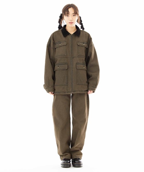 X-girl（エックスガール）の「OVERDYED 5-POCKET PANTS（デニムパンツ・レディース・パープル/ブラウン・XS/S/M）」の17枚目の写真