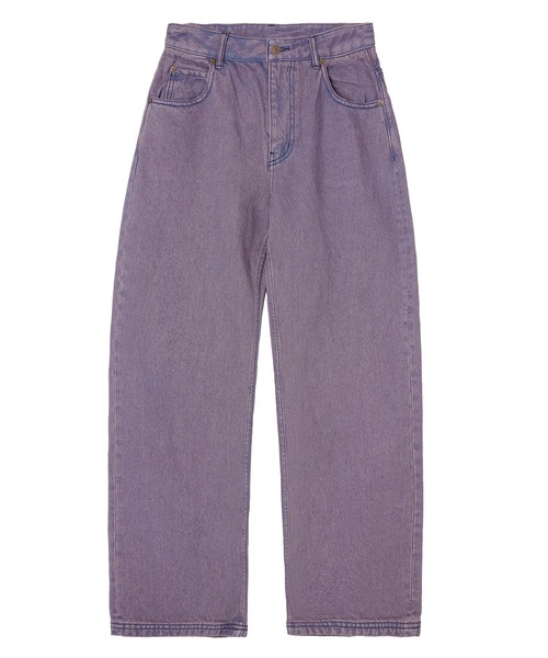 X-girl（エックスガール）の「OVERDYED 5-POCKET PANTS（デニムパンツ・レディース・パープル/ブラウン・XS/S/M）」の4枚目の写真