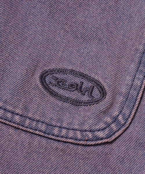 X-girl（エックスガール）の「OVERDYED 5-POCKET PANTS（デニムパンツ・レディース・パープル/ブラウン・XS/S/M）」の11枚目の写真