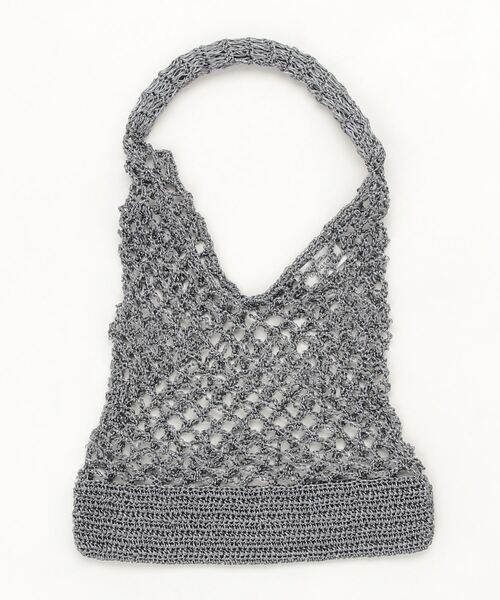 MAISON mou（メゾンムー）の「【Swaraj/スワラージ】手編みメタリックマクラメトート（トートバッグ・レディース・カーキ/ベージュ/シルバー系その他・FREE）」の3枚目の写真