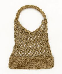 【Swaraj/スワラージ】手編みメタリックマクラメトート