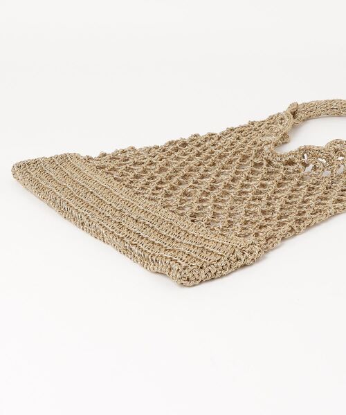MAISON mou（メゾンムー）の「【Swaraj/スワラージ】手編みメタリックマクラメトート（トートバッグ・レディース・カーキ/ベージュ/シルバー系その他・FREE）」の5枚目の写真