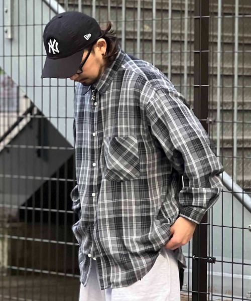 JACKROSE（ジャックローズ）の「JE-リラックス-BIG.LSシャツ（シャツ/ブラウス・メンズ・ブラック/ブラック系その他2/ベージュ/ネイビー/ホワイト・FREE）」の3枚目の写真