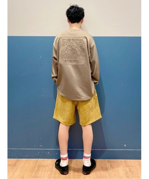 CAMP7(キャンプセブン)の「【CAMP7】バックエンボスロンT(Tシャツ/カットソー・メンズ・ブラック/ケリーグリーン/ダークグレー/ホワイト/オフホワイト/ベージュ・S/M/L/XL)」の19枚目の写真