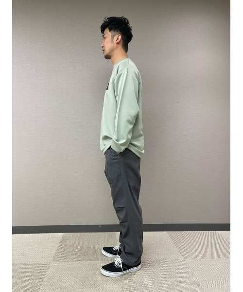 CAMP7(キャンプセブン)の「【CAMP7】バックエンボスロンT(Tシャツ/カットソー・メンズ・ブラック/ケリーグリーン/ダークグレー/ホワイト/オフホワイト/ベージュ・S/M/L/XL)」の15枚目の写真