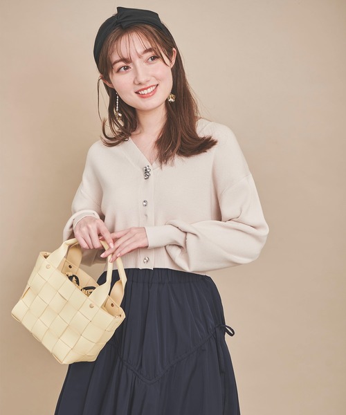 31 Sons de mode(トランテアン ソン ドゥ モード)の「PU編みバッグ(ショルダーバッグ・レディース・オフホワイト/イエロー/ピンク・フリー)」の6枚目の写真