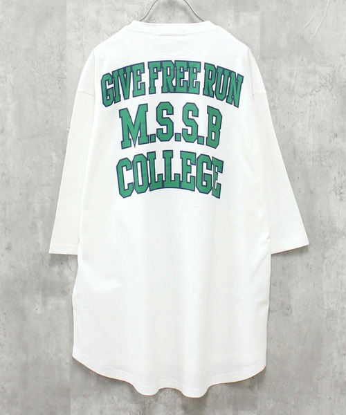 THE CASUAL(カジュアル)の「プリント長袖 BIGワンピース(ワンピース・キッズ・グレー系3/ネイビー系2/ダークグリーン/オフホワイト/ホワイト系1/グレー系1/グレー系4/ブラック系1/チャコール/ネイビー/ダークグリーン系1/杢グレー/グレー系2/ブラック/ベージュ/ネイビー系1・110cm/120cm/130cm/140cm/150cm/160cm)」の3枚目の写真