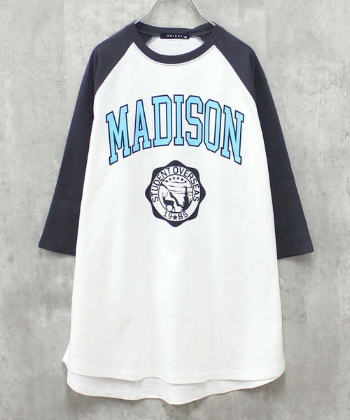 THE CASUAL(カジュアル)の「プリント長袖 BIGワンピース(ワンピース・キッズ・グレー系3/ネイビー系2/ダークグリーン/オフホワイト/ホワイト系1/グレー系1/グレー系4/ブラック系1/チャコール/ネイビー/ダークグリーン系1/杢グレー/グレー系2/ブラック/ベージュ/ネイビー系1・110cm/120cm/130cm/140cm/150cm/160cm)」の9枚目の写真