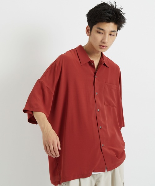 iisy（イージー）の「iisy / ステッチドルマンシャツ（シャツ/ブラウス・メンズ・ホワイト/ブラック/オレンジ・S/M/L）」の2枚目の写真