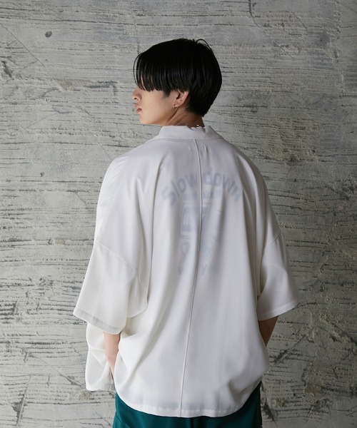 iisy（イージー）の「iisy / ステッチドルマンシャツ（シャツ/ブラウス・メンズ・ホワイト/ブラック/オレンジ・S/M/L）」の7枚目の写真