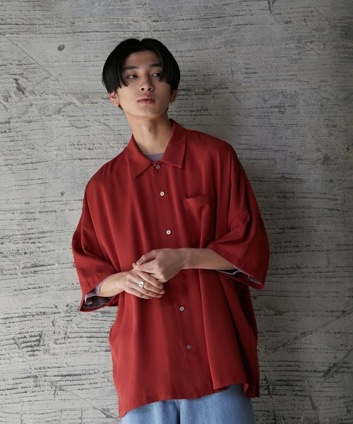 iisy（イージー）の「iisy / ステッチドルマンシャツ（シャツ/ブラウス・メンズ・ホワイト/ブラック/オレンジ・S/M/L）」の19枚目の写真