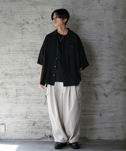 iisy（イージー）の「iisy / ステッチドルマンシャツ（シャツ/ブラウス・メンズ・ホワイト/ブラック/オレンジ・S/M/L）」の22枚目の写真