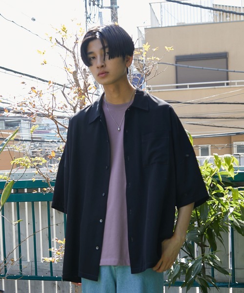 iisy（イージー）の「iisy / ステッチドルマンシャツ（シャツ/ブラウス・メンズ・ホワイト/ブラック/オレンジ・S/M/L）」の20枚目の写真