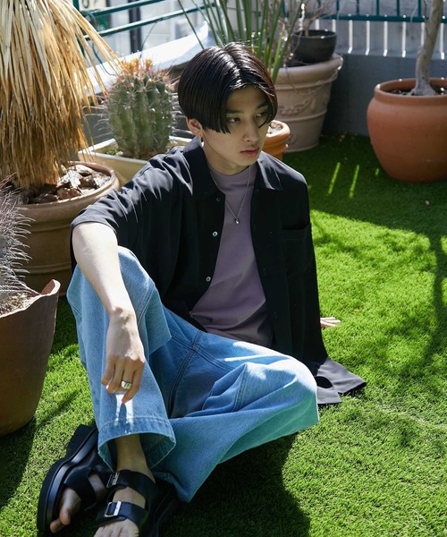 iisy（イージー）の「iisy / ステッチドルマンシャツ（シャツ/ブラウス・メンズ・ホワイト/ブラック/オレンジ・S/M/L）」の5枚目の写真