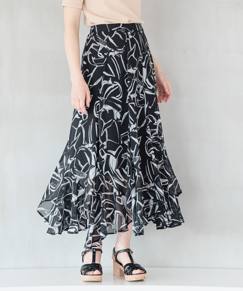mysty woman（ミスティウーマン）の「エスカルゴマーメイドスカート 191946（スカート・レディース・ブラック系その他/ベージュ系1/アイボリー/ベージュ系その他/ブラック系3/グレー系1/ブルー系1/ブラック系1/ホワイト系1/グレー系2/ブラック系2/ホワイト系その他3/ホワイト系その他/グリーン系その他/ブラウン系その他/ブラック系8/ブラック系その他7・FREE）」の11枚目の写真