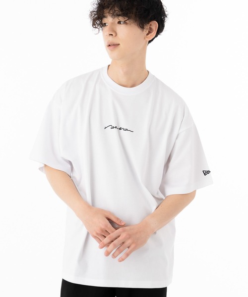 NEW ERA（ニューエラ）の「ニューエラ 半袖Tシャツ オーバーサイズ 手書き ONSPOTZ別注（Tシャツ/カットソー・メンズ・ホワイト/ブラック/グレー系その他/ネイビー/チャコールグレー/グレー系その他2/パープル/ピンク・S/M/L/XL/XXL）」の9枚目の写真