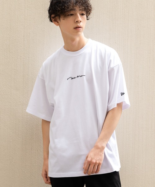 NEW ERA（ニューエラ）の「ニューエラ 半袖Tシャツ オーバーサイズ 手書き ONSPOTZ別注（Tシャツ/カットソー・メンズ・ホワイト/ブラック/グレー系その他/ネイビー/チャコールグレー/グレー系その他2/パープル/ピンク・S/M/L/XL/XXL）」の10枚目の写真