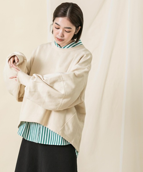 Ｃボリューム袖スウェット