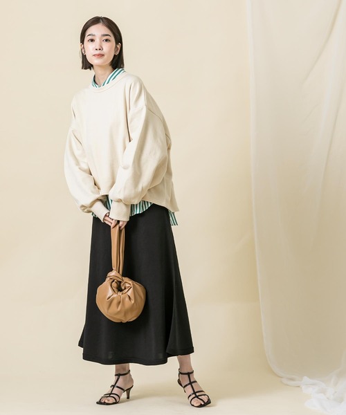 Ｃボリューム袖スウェット