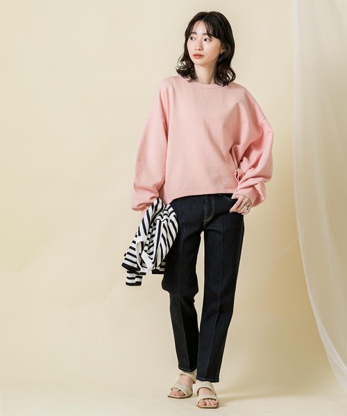 Ｃボリューム袖スウェット