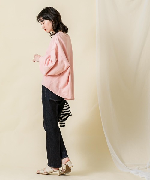 Ｃボリューム袖スウェット