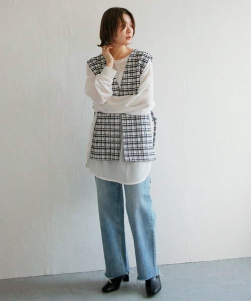 セール】ツイードサイドリボンジレ（ベスト）｜notch.（ノッチ