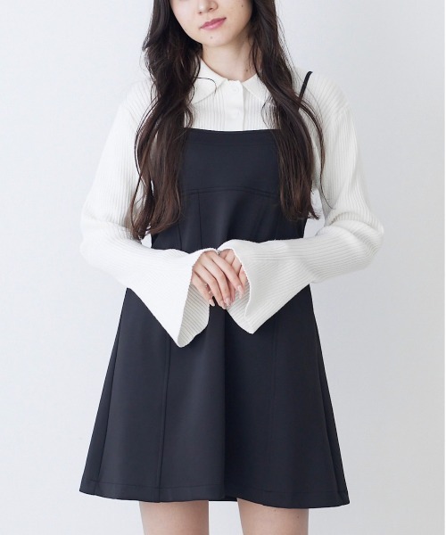 17HR（セブンティーンアワーズ）の「フレアスリーブニットカーディガン（カーディガン/ボレロ・レディース・ホワイト/ブラック・FREE）」の15枚目の写真