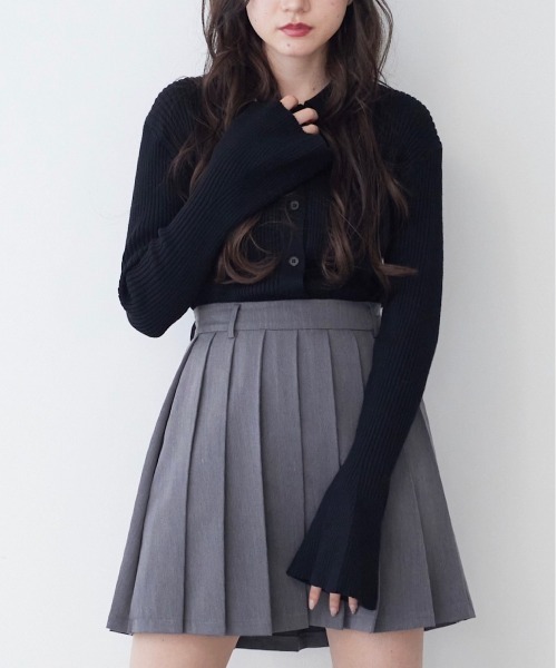 17HR（セブンティーンアワーズ）の「フレアスリーブニットカーディガン（カーディガン/ボレロ・レディース・ホワイト/ブラック・FREE）」の21枚目の写真