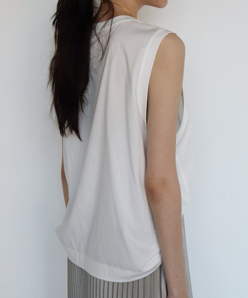 DRESSLAVE（ドレスレイブ）の「super high guage tank(スーパーハイゲージタンク)（タンクトップ・レディース・ホワイト/ブラック・38）」の5枚目の写真