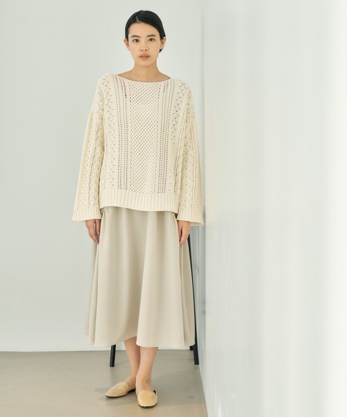 eL(エル)の「【eL】Mix Pattern Pullover/190209(ニット/セーター・レディース・オフホワイト/カーキブラウン/オレンジ系その他・FREE)」の6枚目の写真