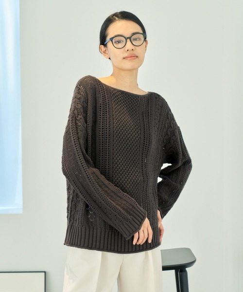 eL(エル)の「【eL】Mix Pattern Pullover/190209(ニット/セーター・レディース・オフホワイト/カーキブラウン/オレンジ系その他・FREE)」の16枚目の写真