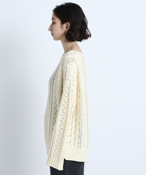 eL(エル)の「【eL】Mix Pattern Pullover/190209(ニット/セーター・レディース・オフホワイト/カーキブラウン/オレンジ系その他・FREE)」の10枚目の写真