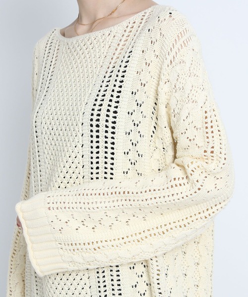 eL(エル)の「【eL】Mix Pattern Pullover/190209(ニット/セーター・レディース・オフホワイト/カーキブラウン/オレンジ系その他・FREE)」の19枚目の写真