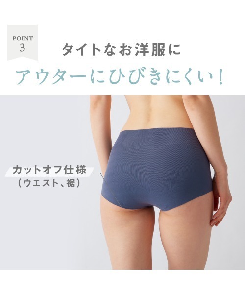 GUNZE(グンゼ)の「KIREILABO/キレイラボ レギュラーショーツ 完全無縫製 綿混 3枚組(ショーツ・レディース・ブラック/グレー系その他/ベージュ/ピンク/ピンク系その他4・LARGE/X-LARGE/MEDIUM)」の16枚目の写真