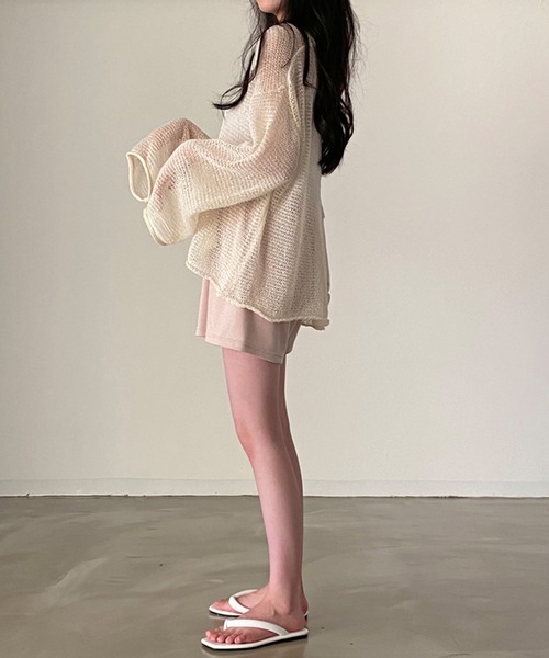 新品・29,700円☆JUDY ジュディ/サマーニットプルオーバー◎フリーサイズ UNTITLED ニット セーター 「アンサンブル可能」ボウタイ 配色