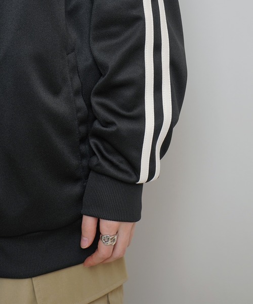 24SS【RED CAP GIRL】セットアップ対応 ビッグシルエット バックプリント 袖ライン ジャージトラックジャケット（ジャージ）｜Red Cap Girl（レッドキャプガール）