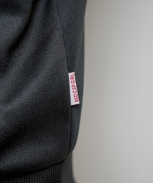 24SS【RED CAP GIRL】セットアップ対応 ビッグシルエット バックプリント 袖ライン ジャージトラックジャケット（ジャージ）｜Red Cap Girl（レッドキャプガール）